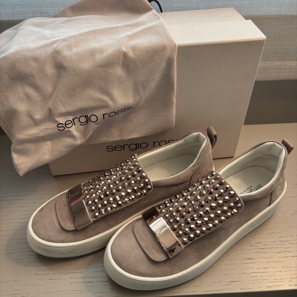 Sergio Rossi Mixed Media Sneaker - Picture 4 of 4